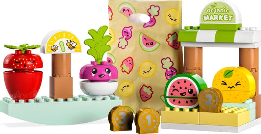 LEGO DUPLO Mijn eerste Biomarkt Speelgoedwinkel Set voor Peuters van 1,5 - 3 Jaar 10983