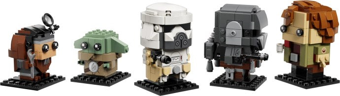 LEGO Star Wars Brickheadz 40856 - De Mandalorian en Grogu: bondgenoten en schurken