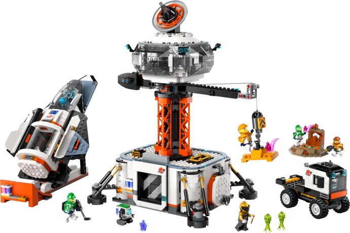 LEGO 60434 City Ruimtebasis en raketlanceringsplatform Speelgoed Raket, Robot en Alien Set